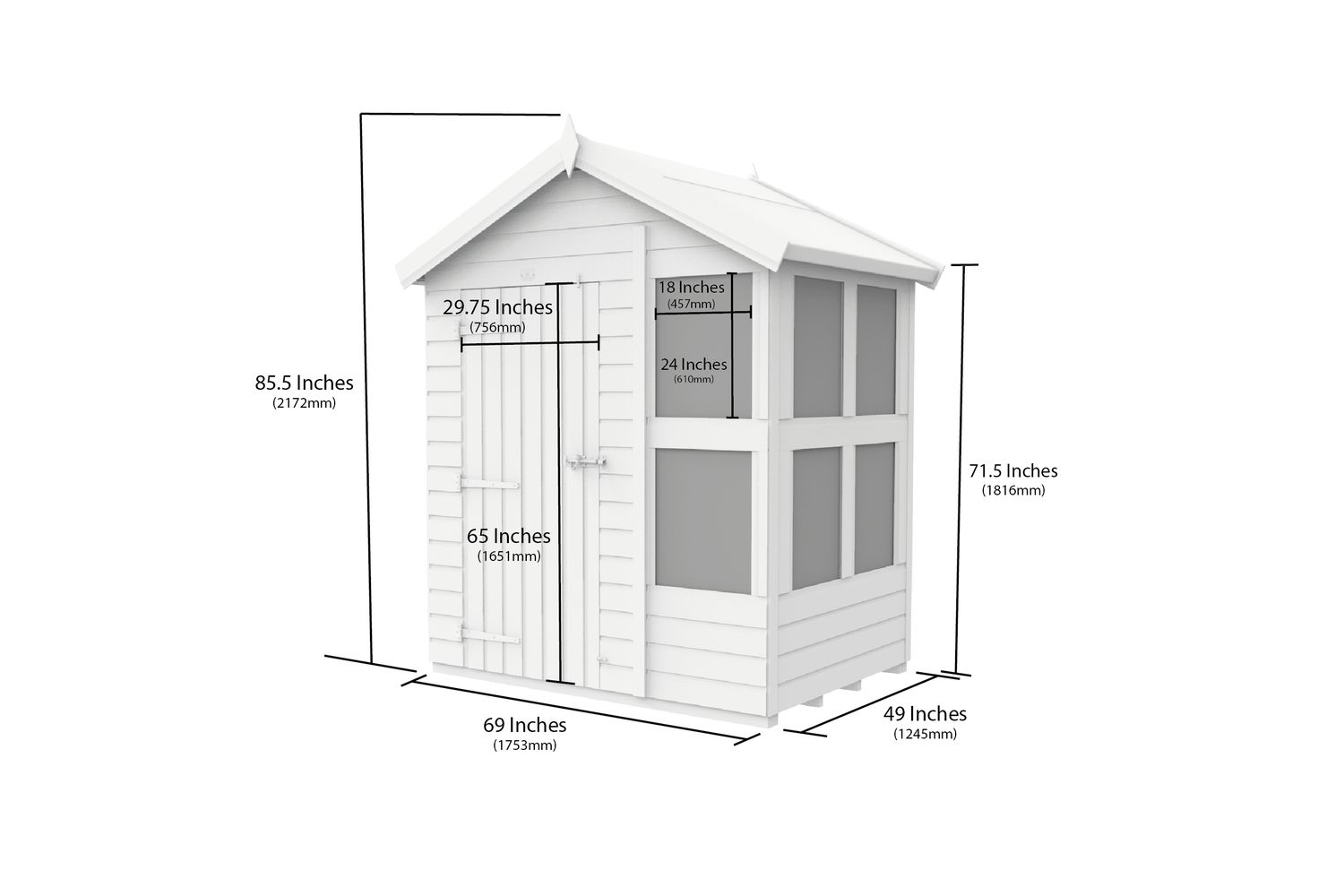 4 X 6 Apex Potting Shed-2