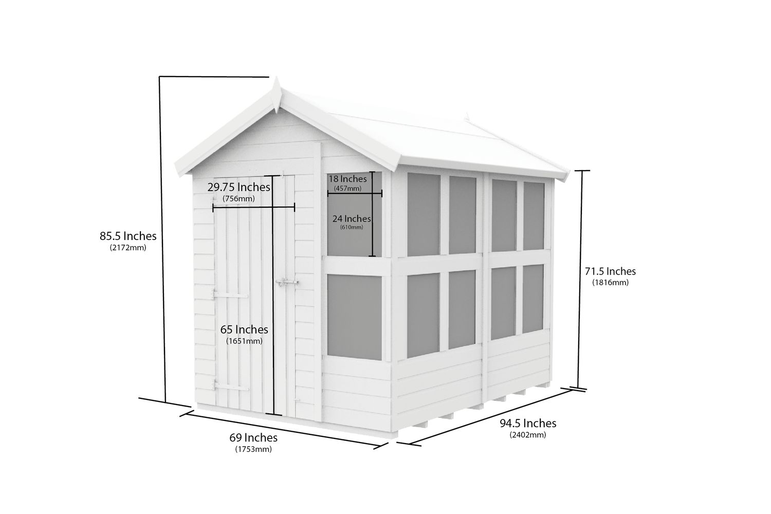 6 X 8 Apex Potting Shed-2