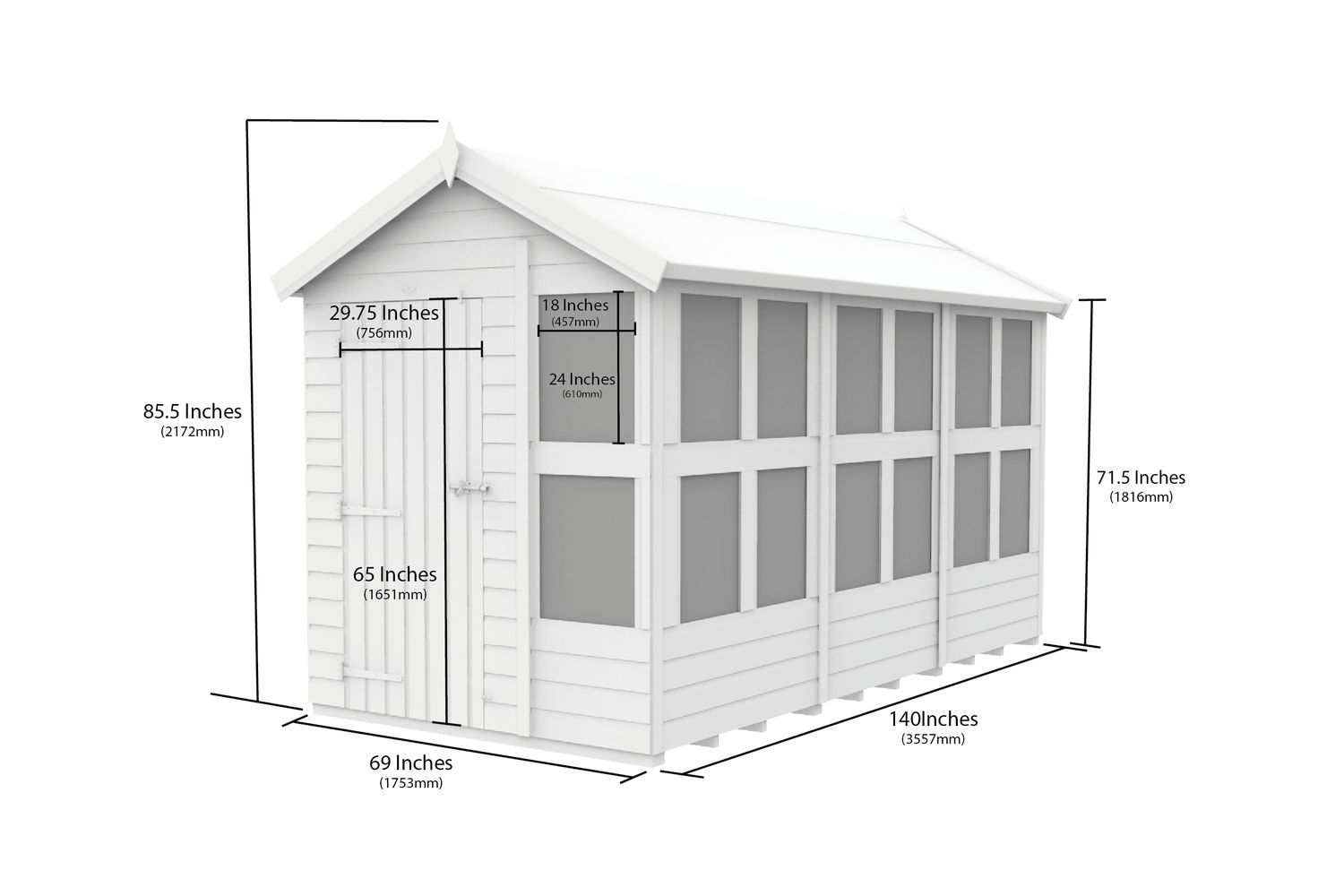 6 X 12 Apex Potting Shed-2