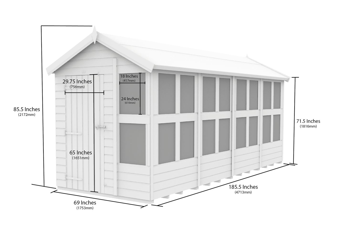 6 X 16 Apex Potting Shed-2