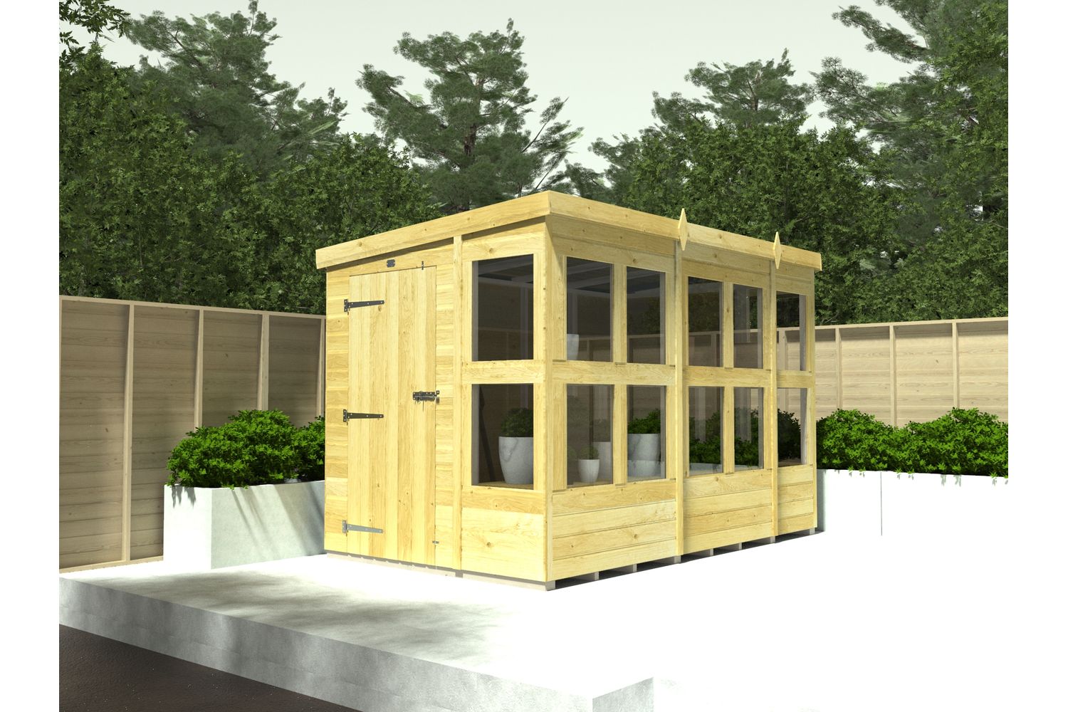 6 X 6 Pent Potting Shed-3