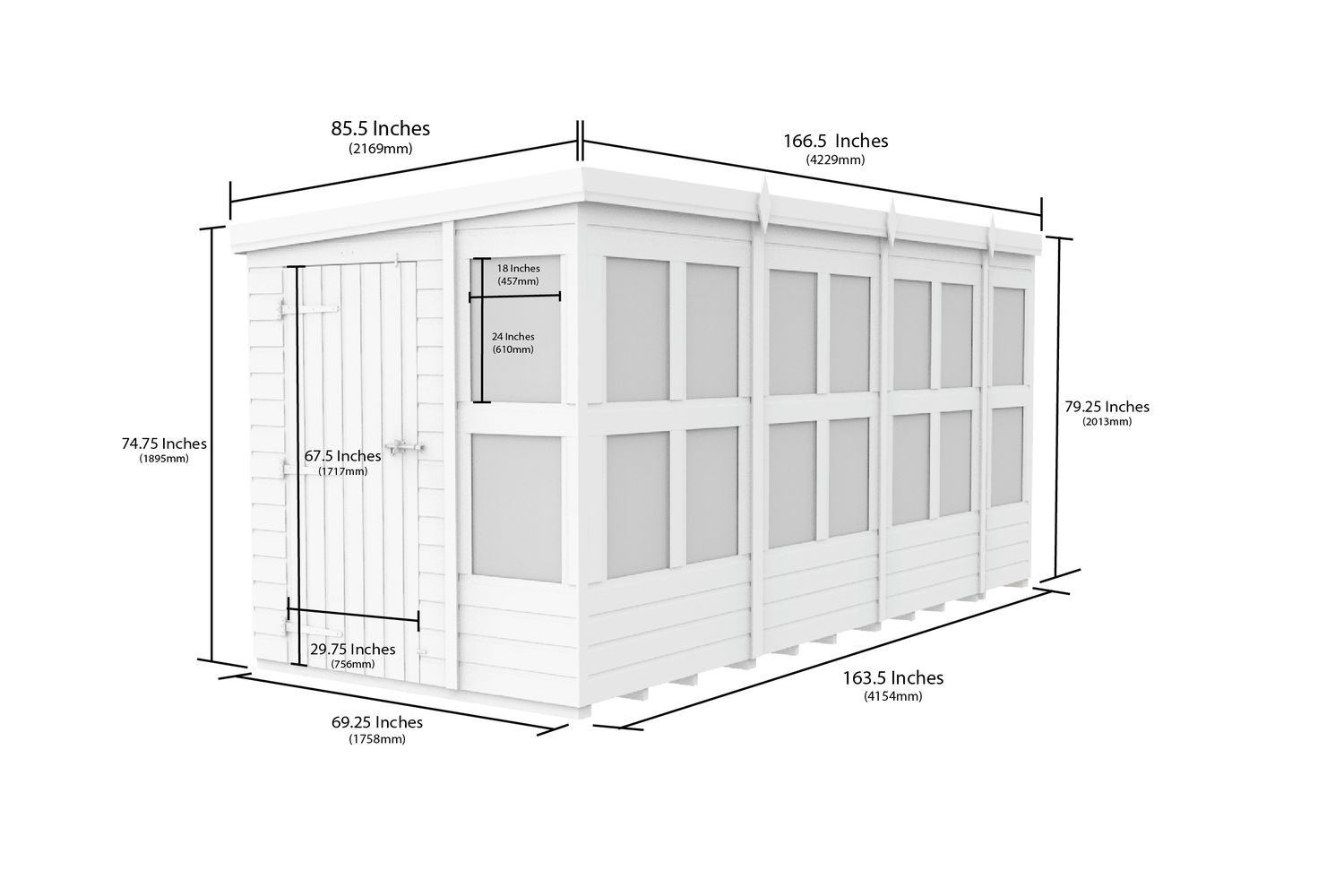 14 X 6 Pent Potting Shed-2