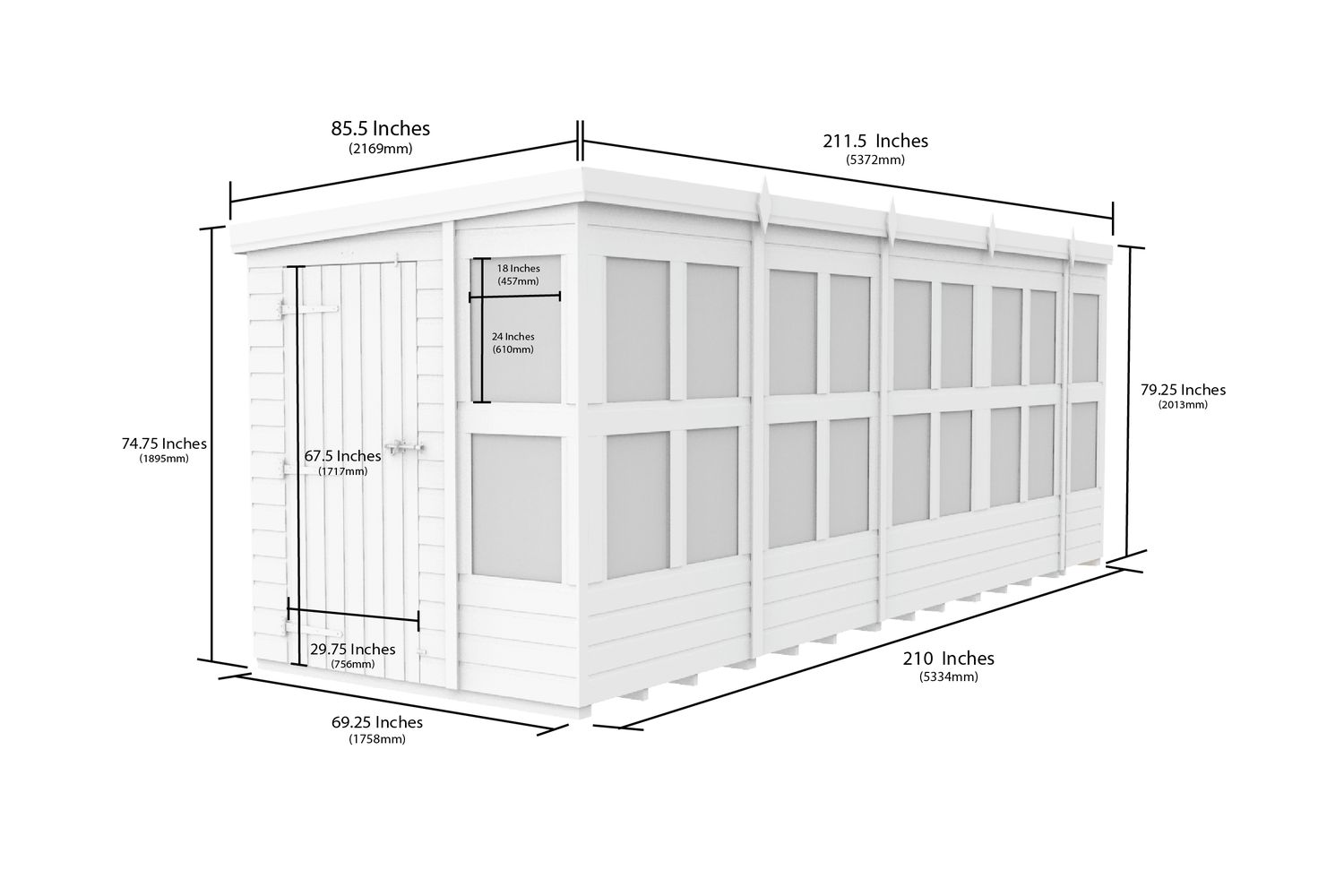 18 X 6 Pent Potting Shed-2