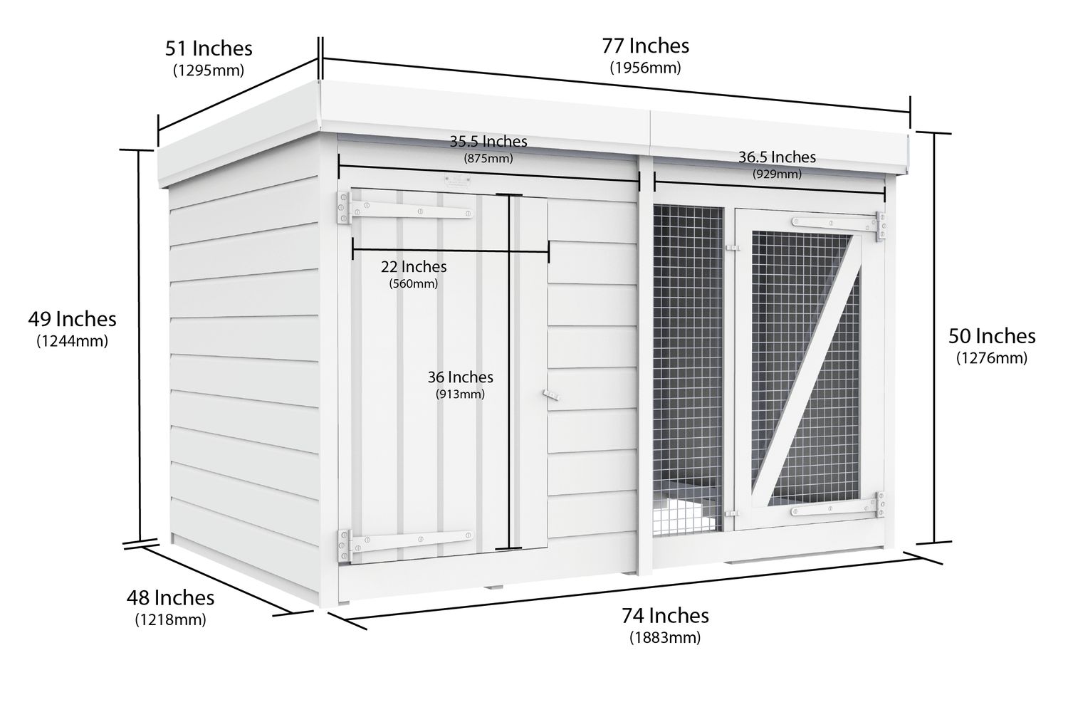 6 X 4 Dog Kennel And Run-2