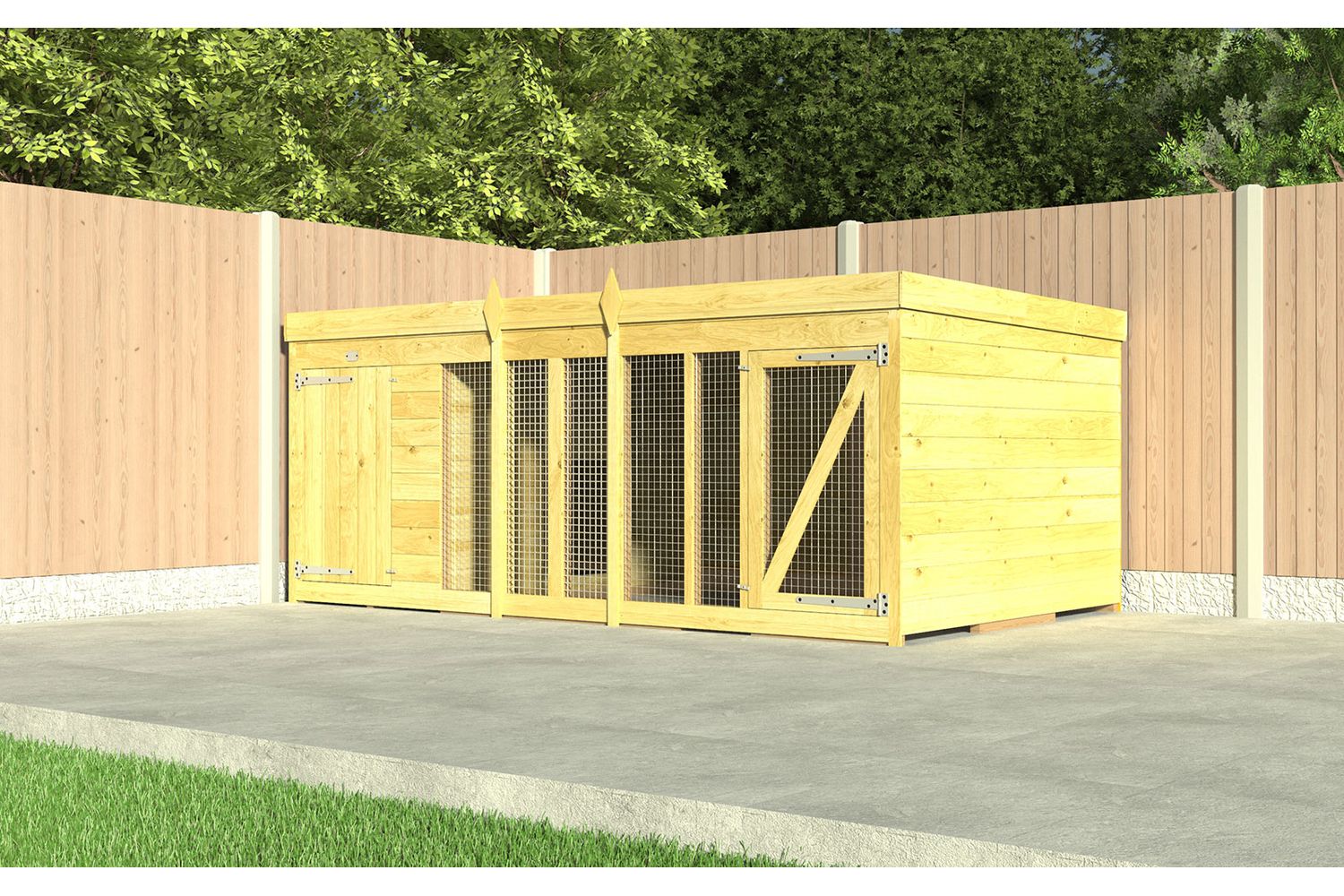 10 X 4 Dog Kennel And Run-3
