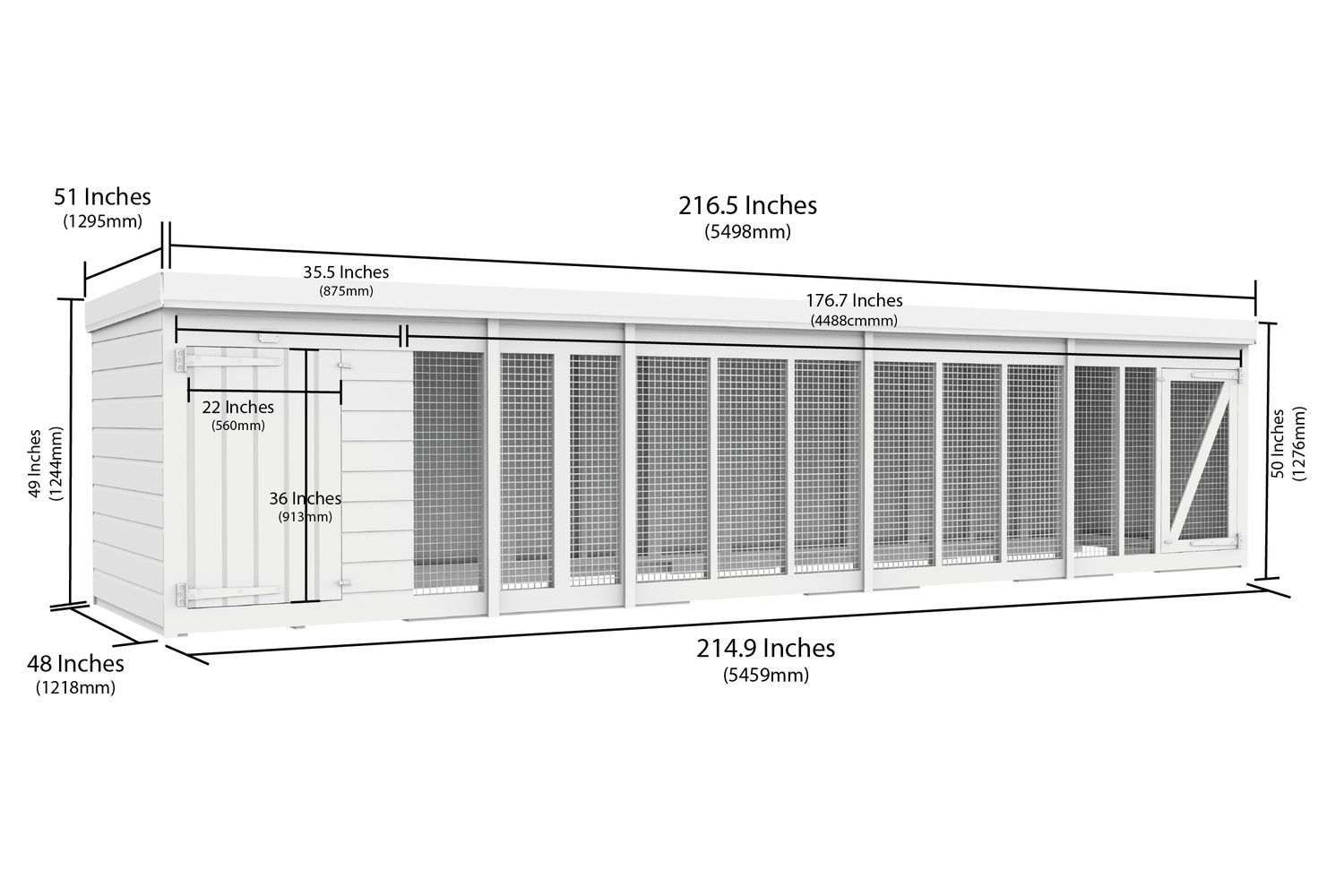 18 X 4 Dog Kennel And Run-2