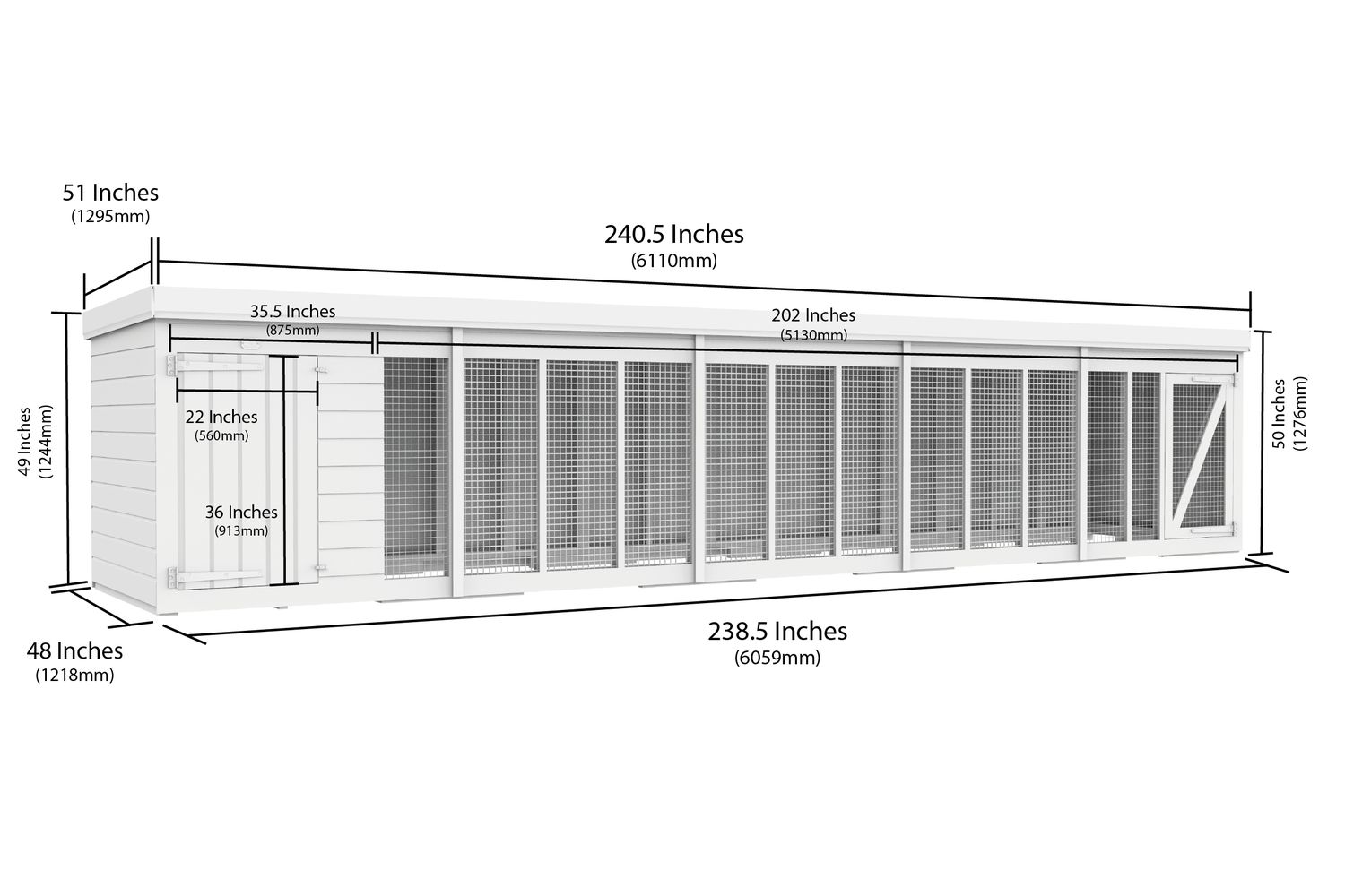 20 X 4 Dog Kennel And Run-2