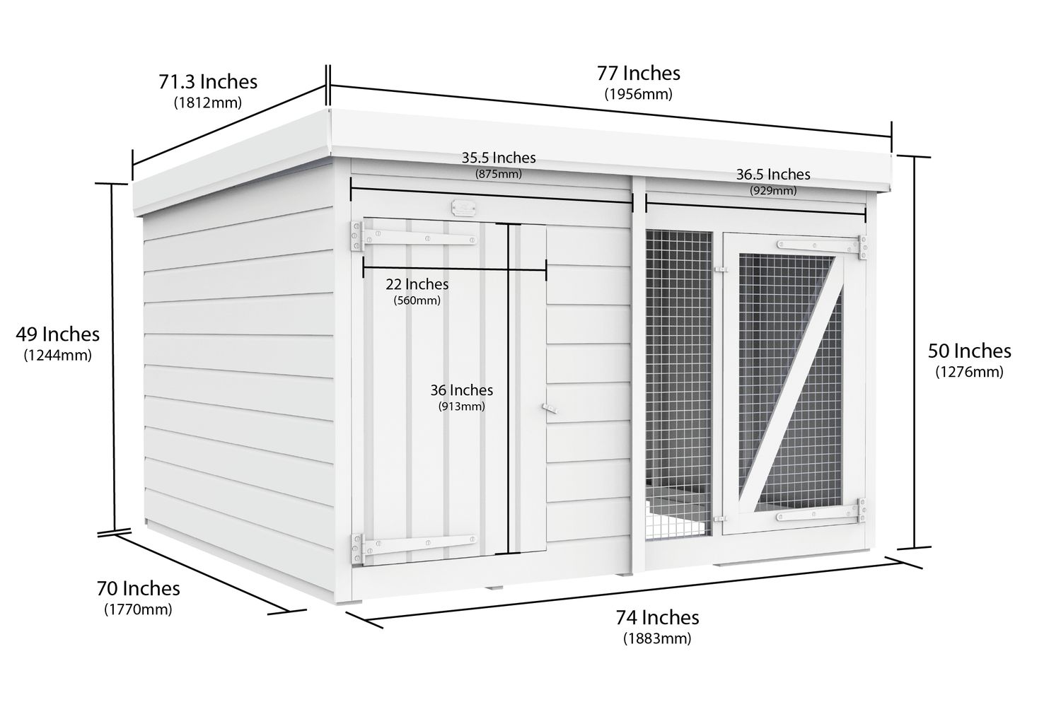 6 X 6 Dog Kennel And Run-2
