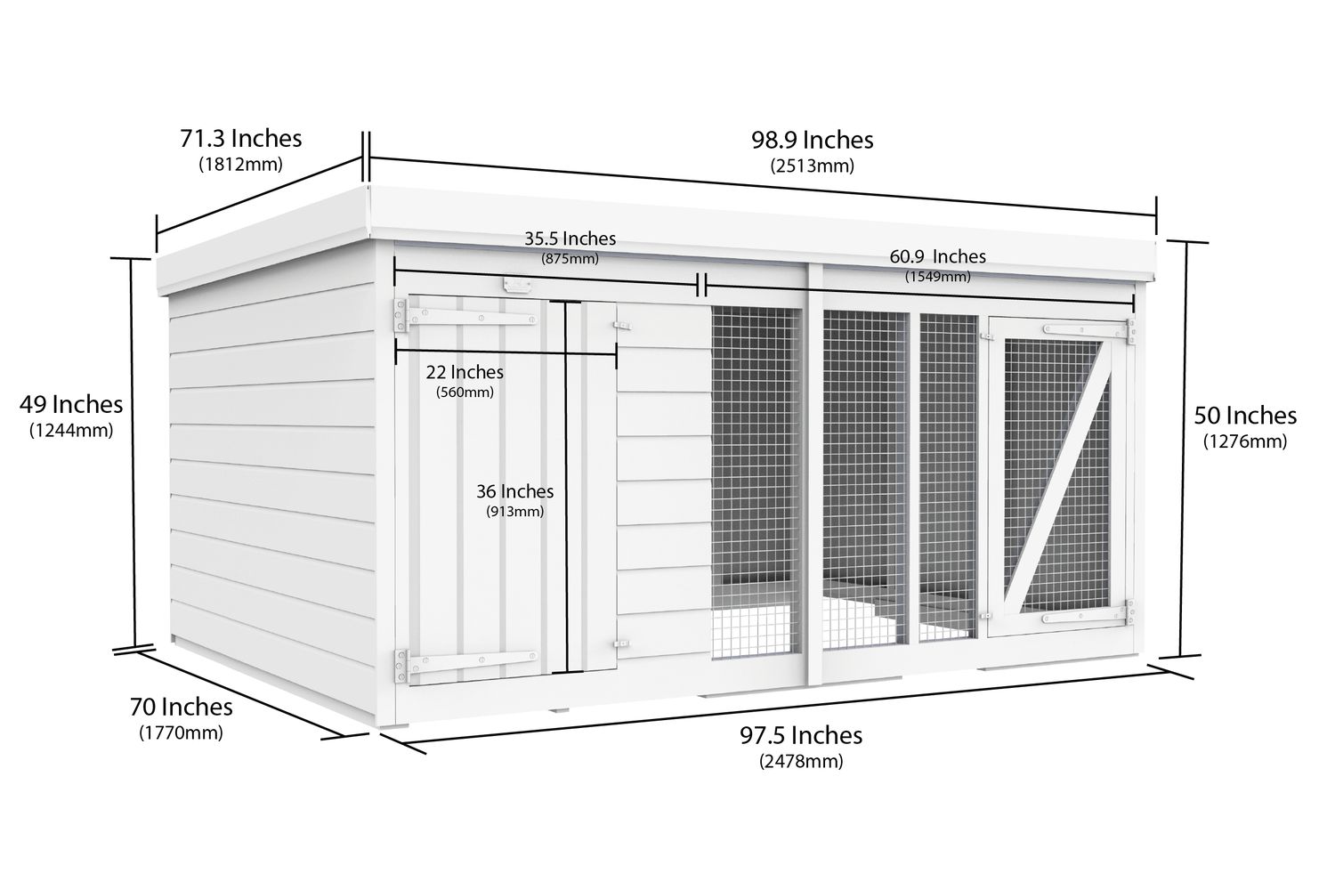 8 X 6 Dog Kennel And Run-2