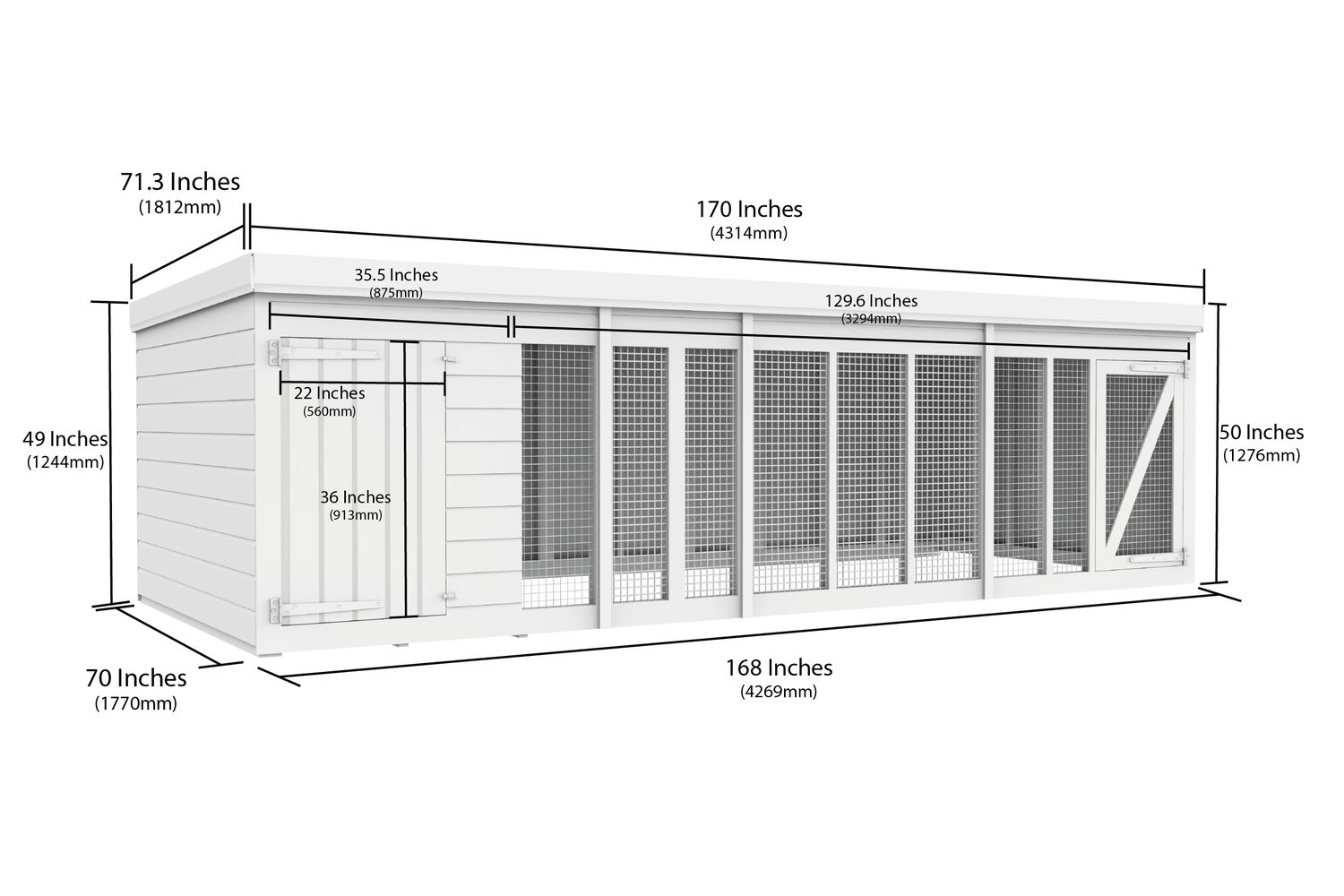 14 X 6 Dog Kennel And Run-2