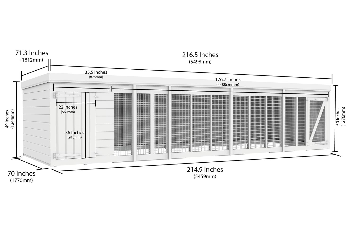 18 X 6 Dog Kennel And Run-2