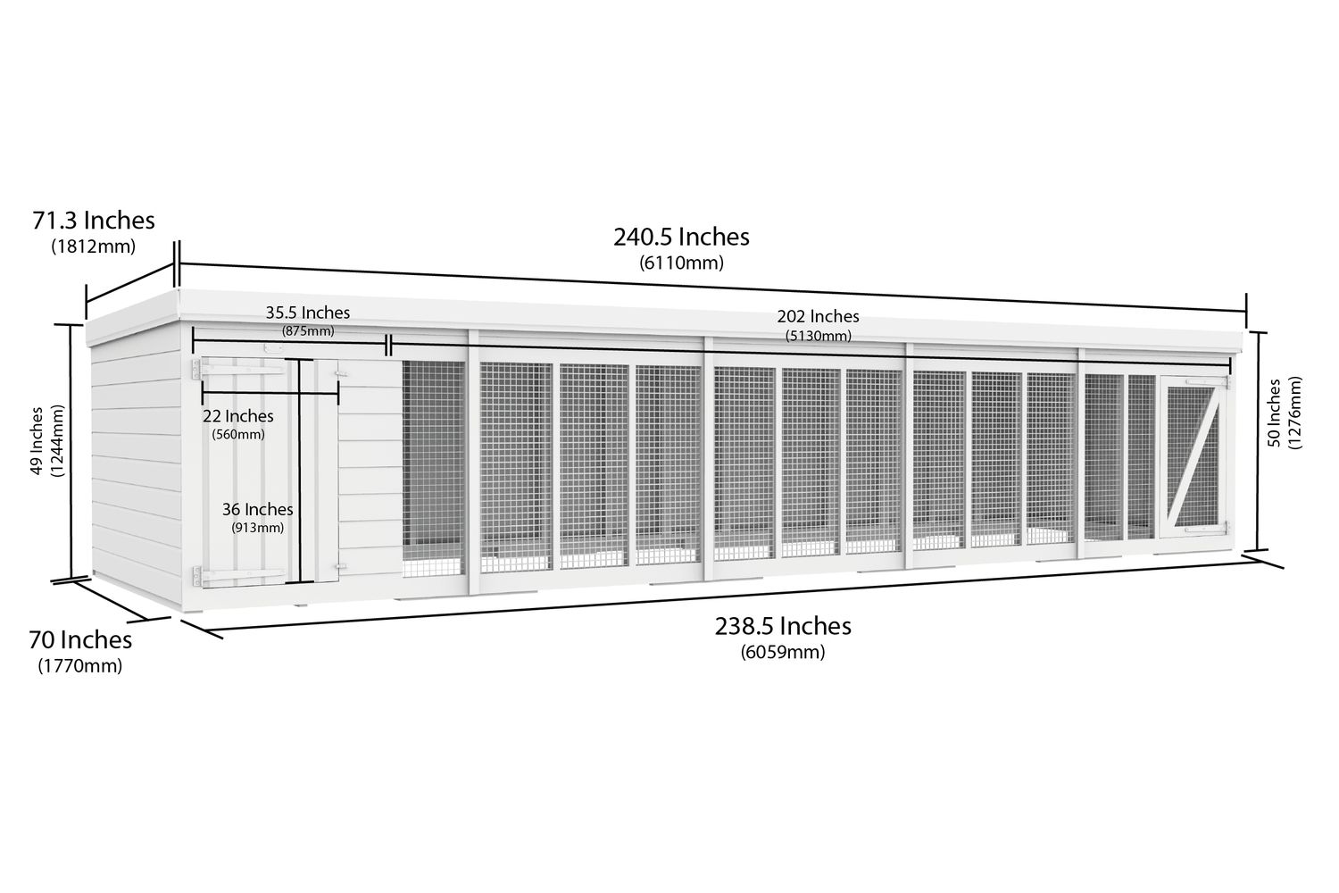 20 X 6 Dog Kennel And Run-2