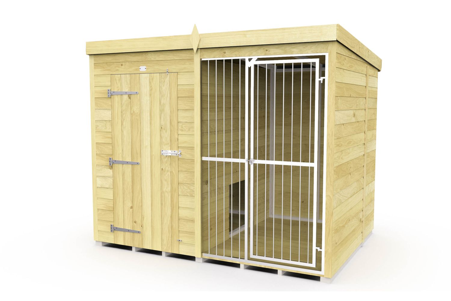8 X 6 Dog Kennel And Run Full Height With Bars