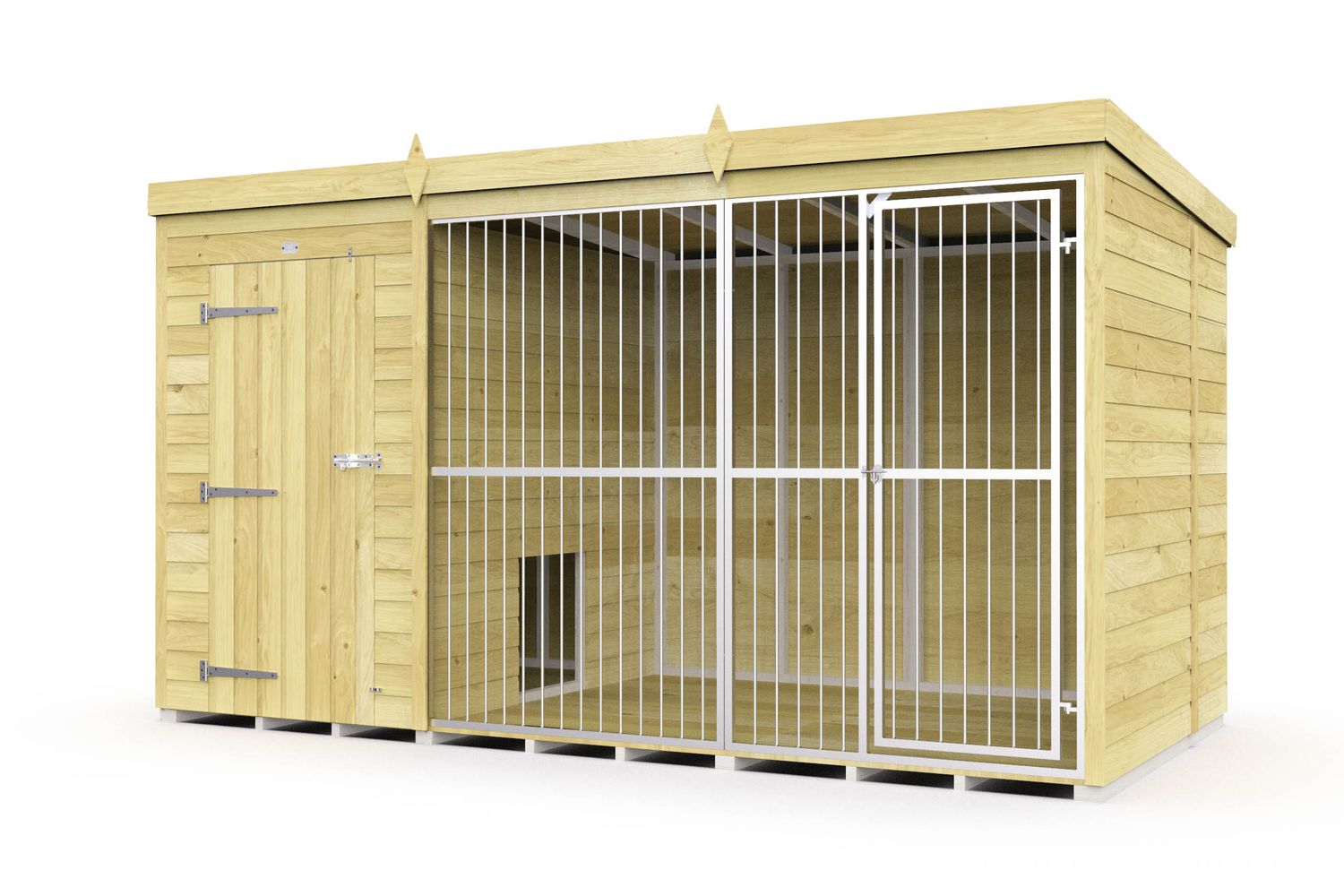 12 X 6 Dog Kennel And Run Full Height With Bars