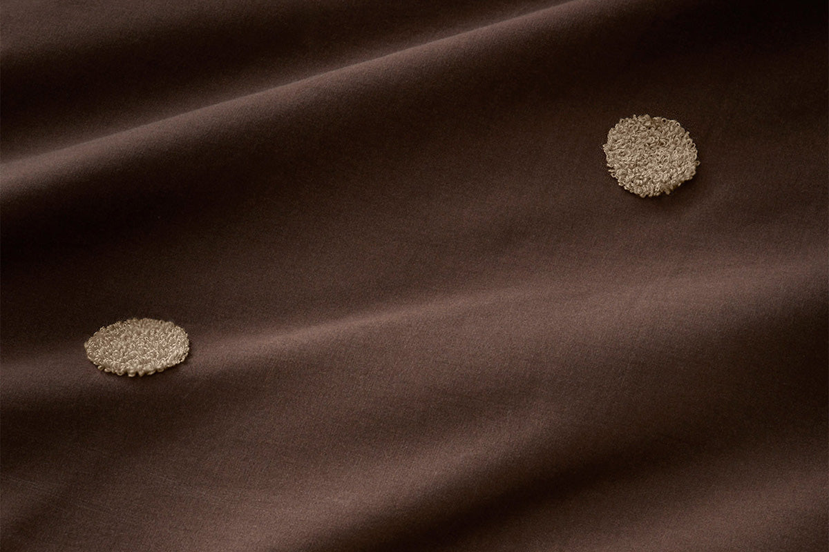 Appletree | Dot Garden Duvet Cover Set | Chocolate | Super King-3