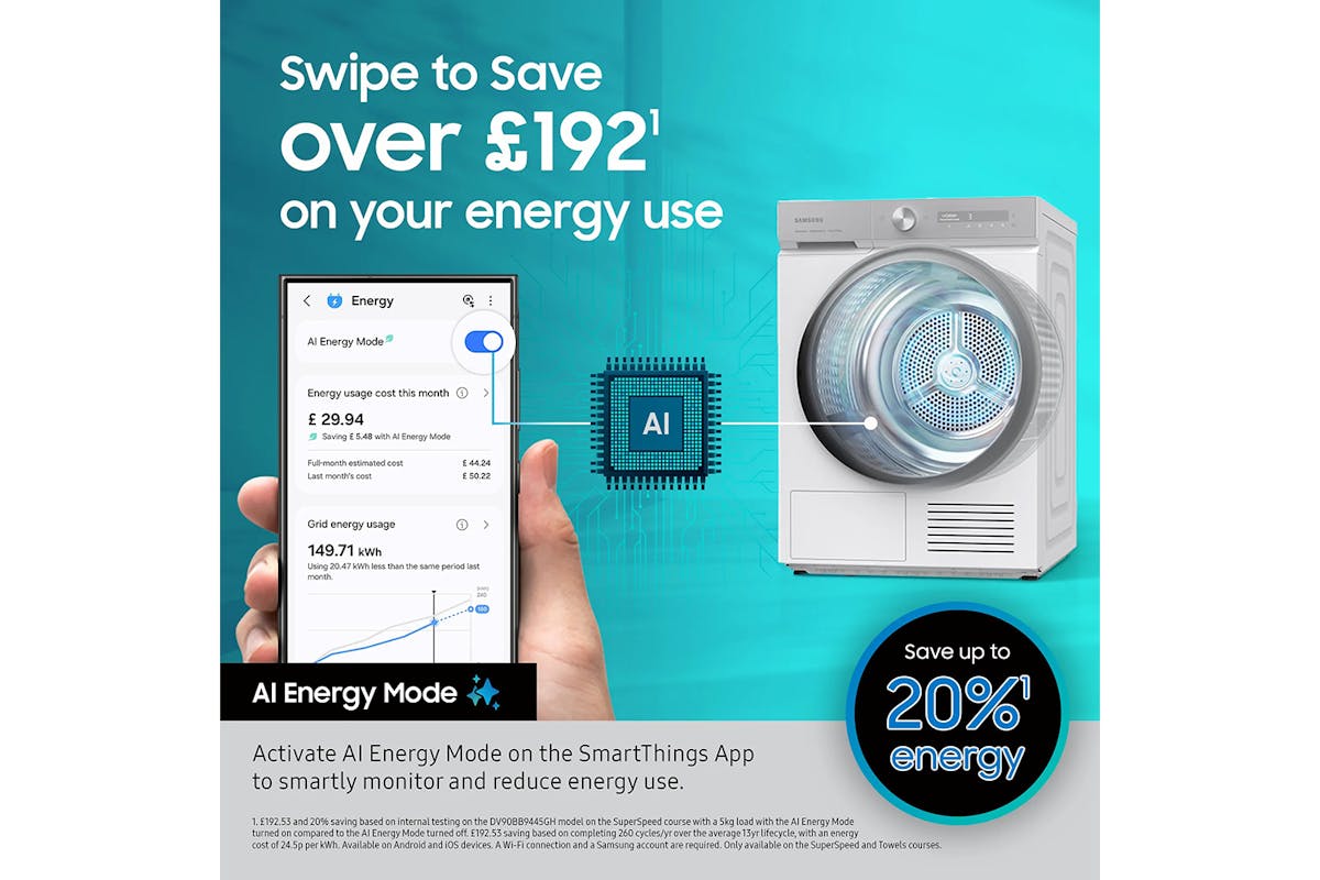 Samsung 9kg Heat Pump Tumble Dryer | DV90DG6845LBU1-5
