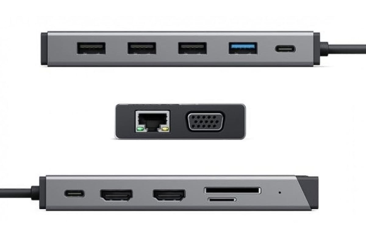 Alogic DV3 12-in-1 USB-C Dual Display Mini Dock-3
