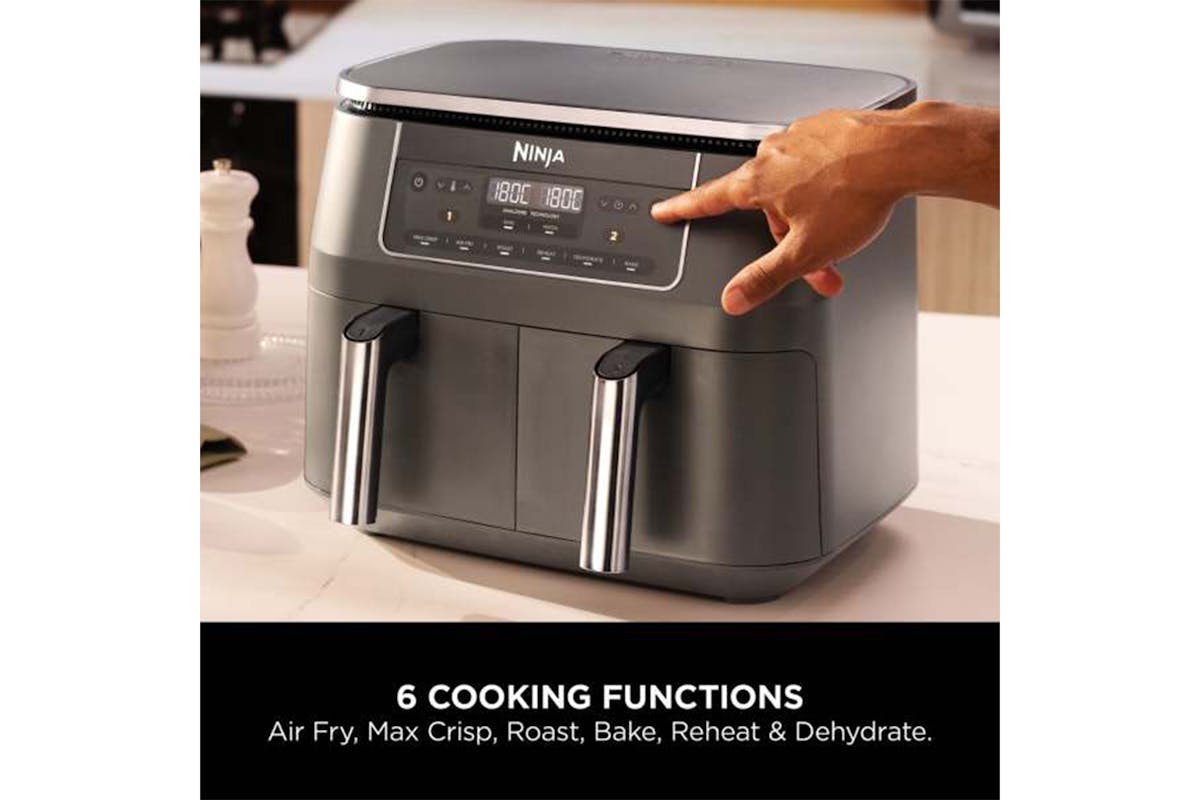 Ninja 6-in-1 Dual Zone Air Fryer | DZ300UK | Gun Metal Grey-6