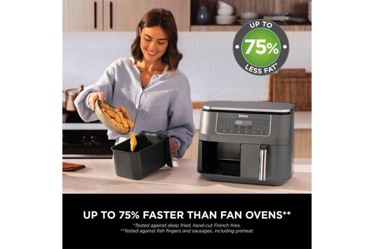 Ninja 6-in-1 Dual Zone Air Fryer | DZ300UK | Gun Metal Grey-7