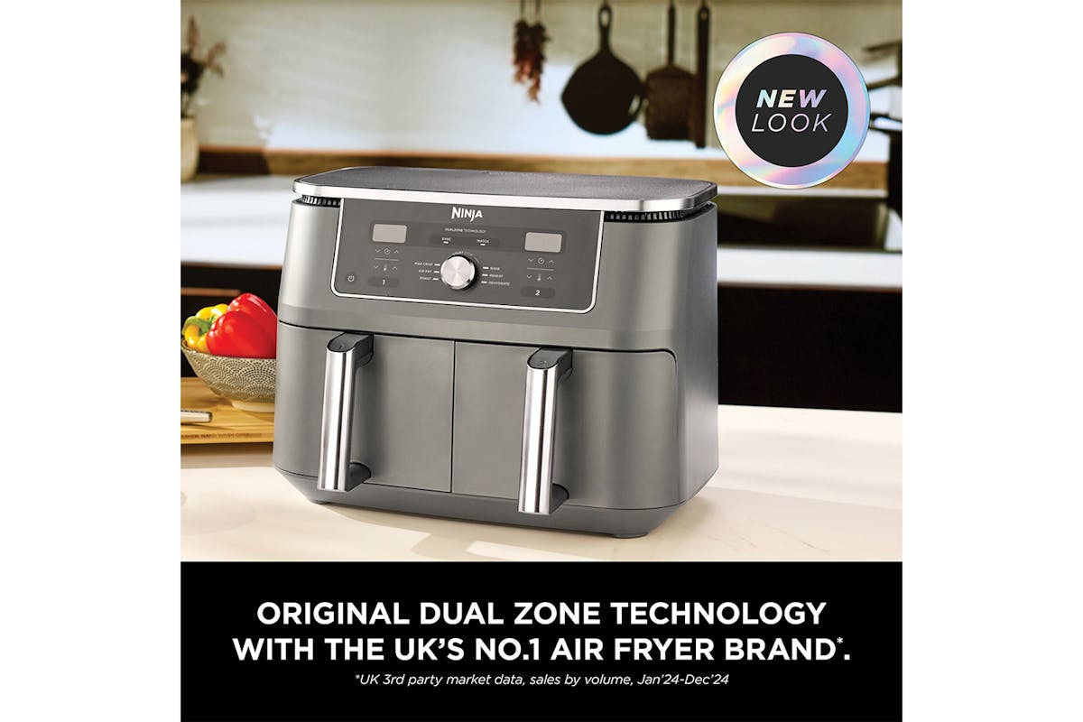 Ninja 9.5L Max 6-in-1 Dual Zone Air Fryer | DZ400UK | Gun Metal Grey-2