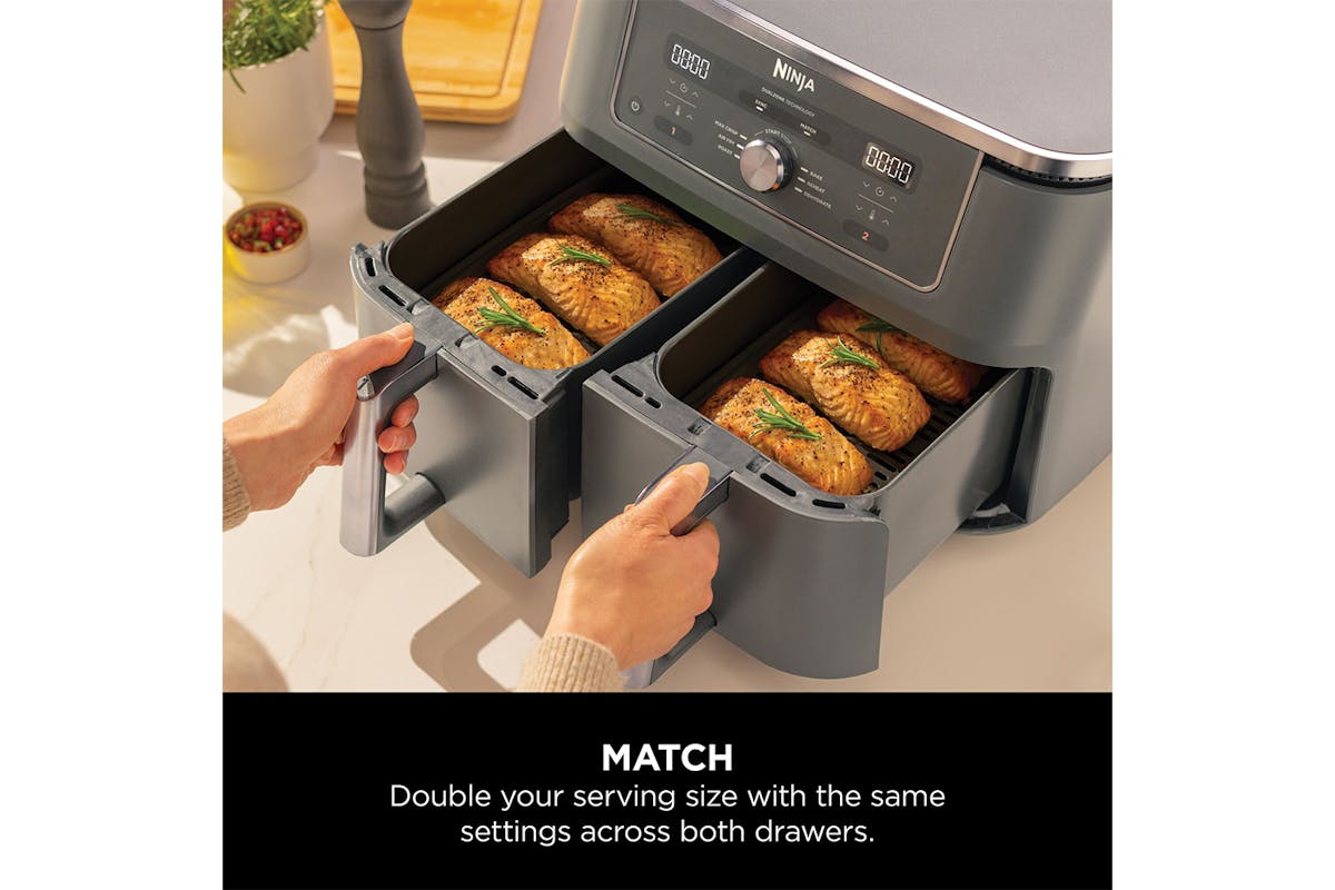 Ninja 9.5L Max 6-in-1 Dual Zone Air Fryer | DZ400UK | Gun Metal Grey-4