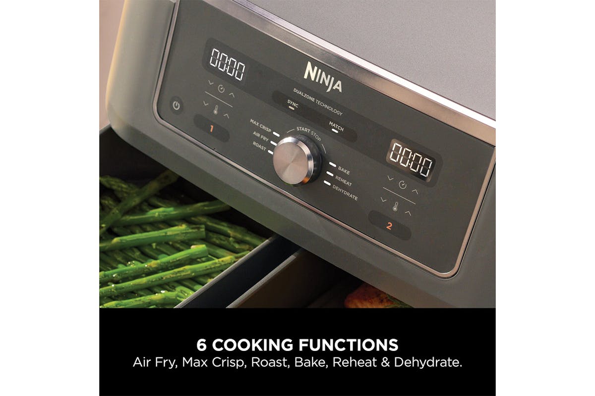 Ninja 9.5L Max 6-in-1 Dual Zone Air Fryer | DZ400UK | Gun Metal Grey-5