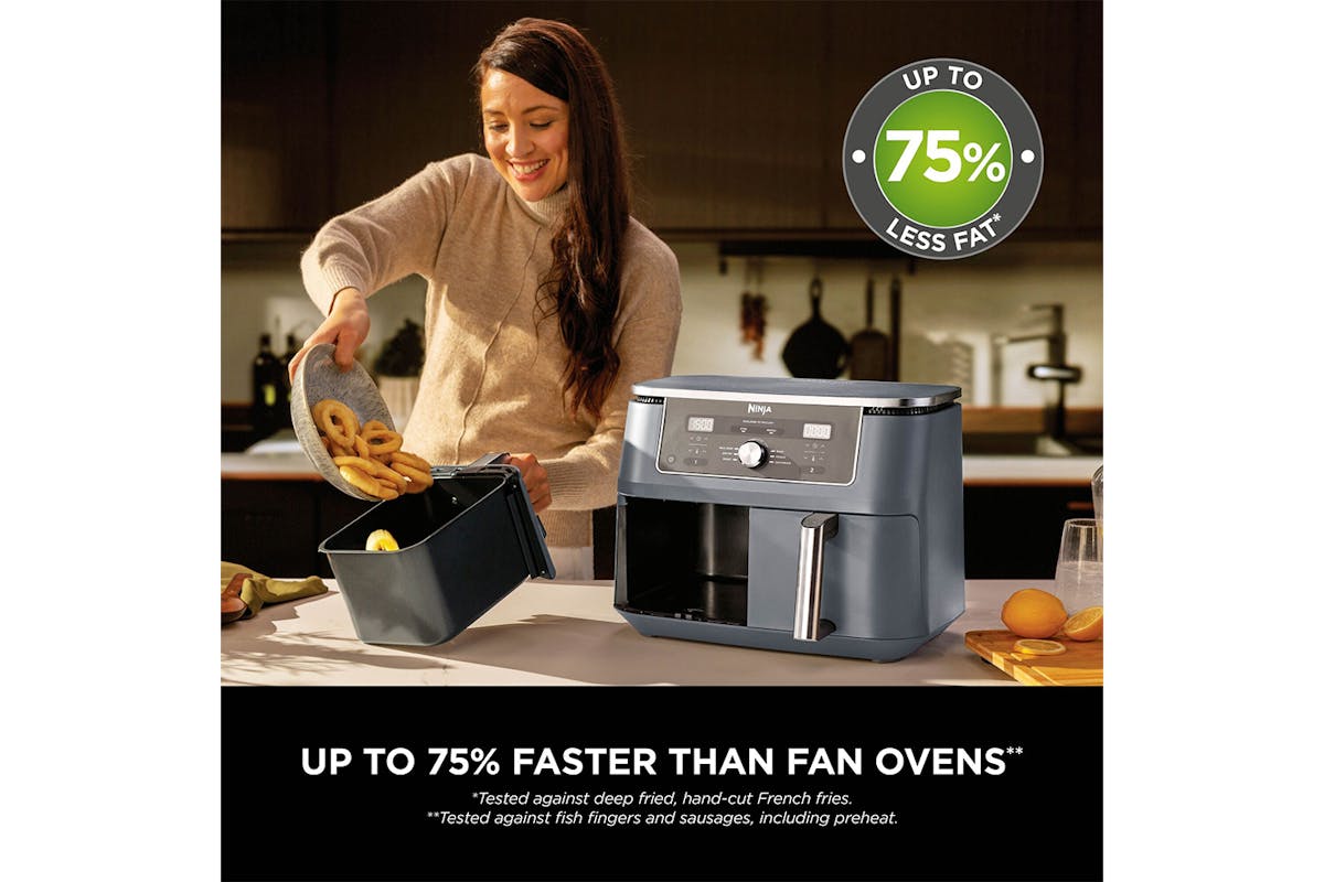 Ninja 9.5L Max 6-in-1 Dual Zone Air Fryer | DZ400UK | Gun Metal Grey-8