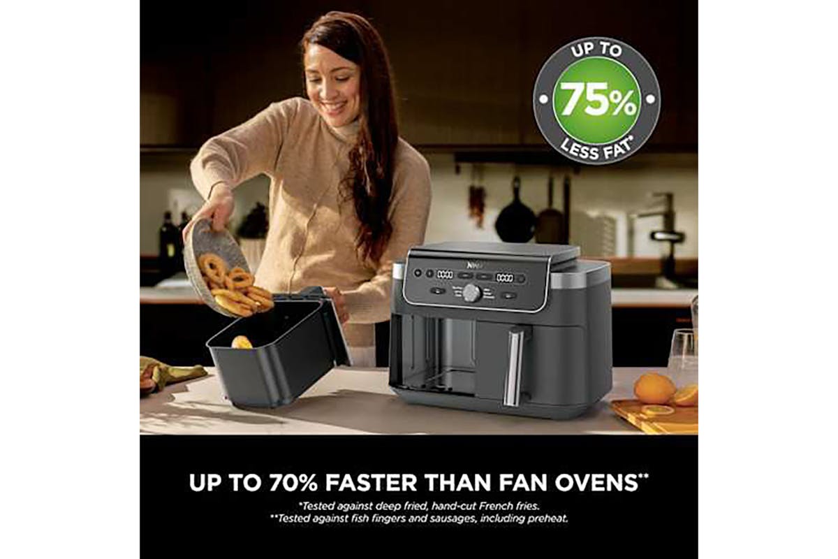Ninja 9.5L Dual Zone XL 2-Drawer Air Fryer | DZ901UK-3