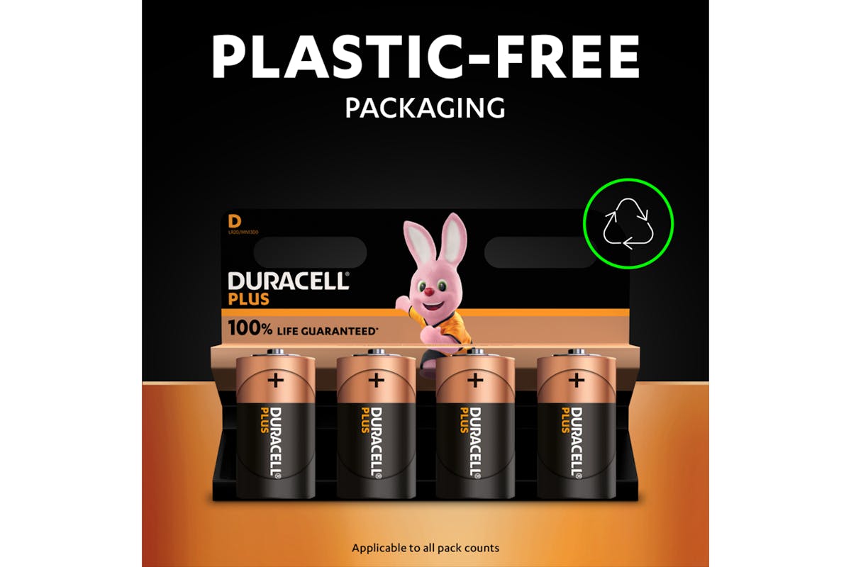 Duracell Plus D Alkaline Batteries | 2 Pack-2