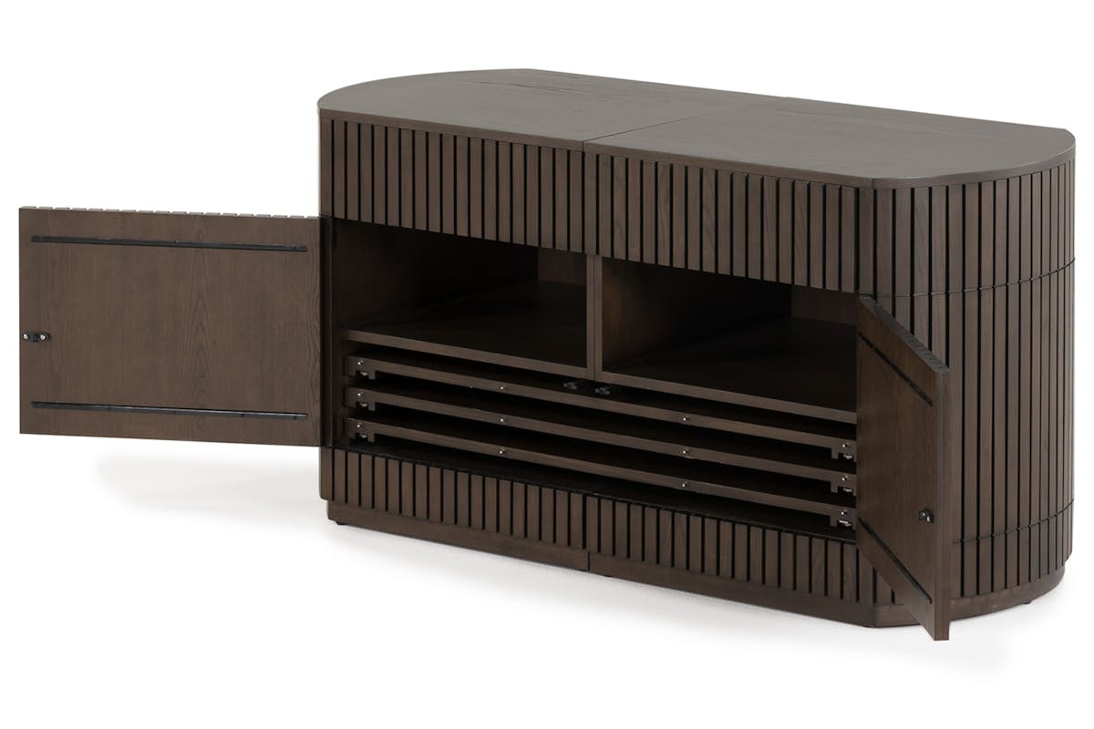 Transformer Round Sideboard Right Side | Dark Walnut