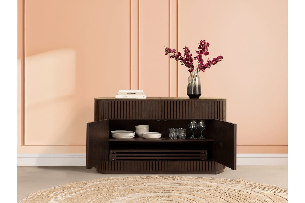 Transformer Round Sideboard Right Side | Dark Walnut-6