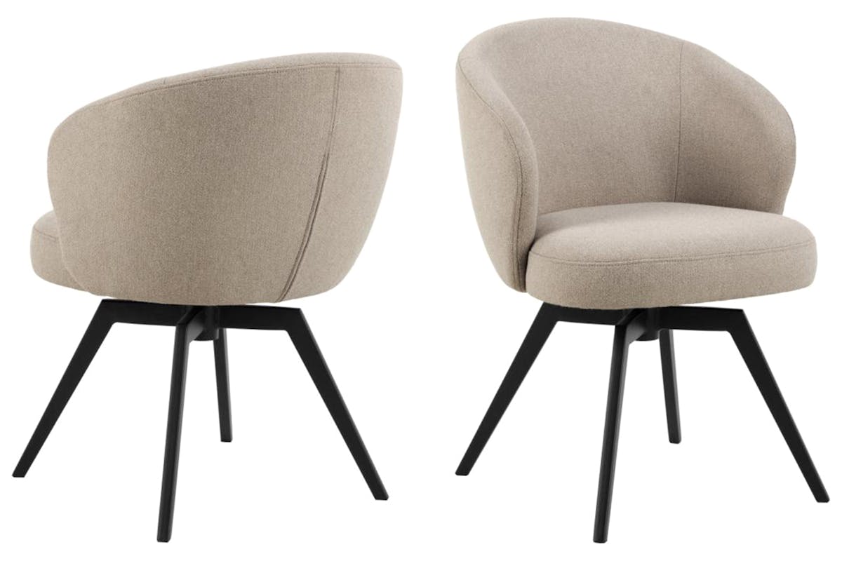 Darlene Dining Chair | Swivel | Taupe-4