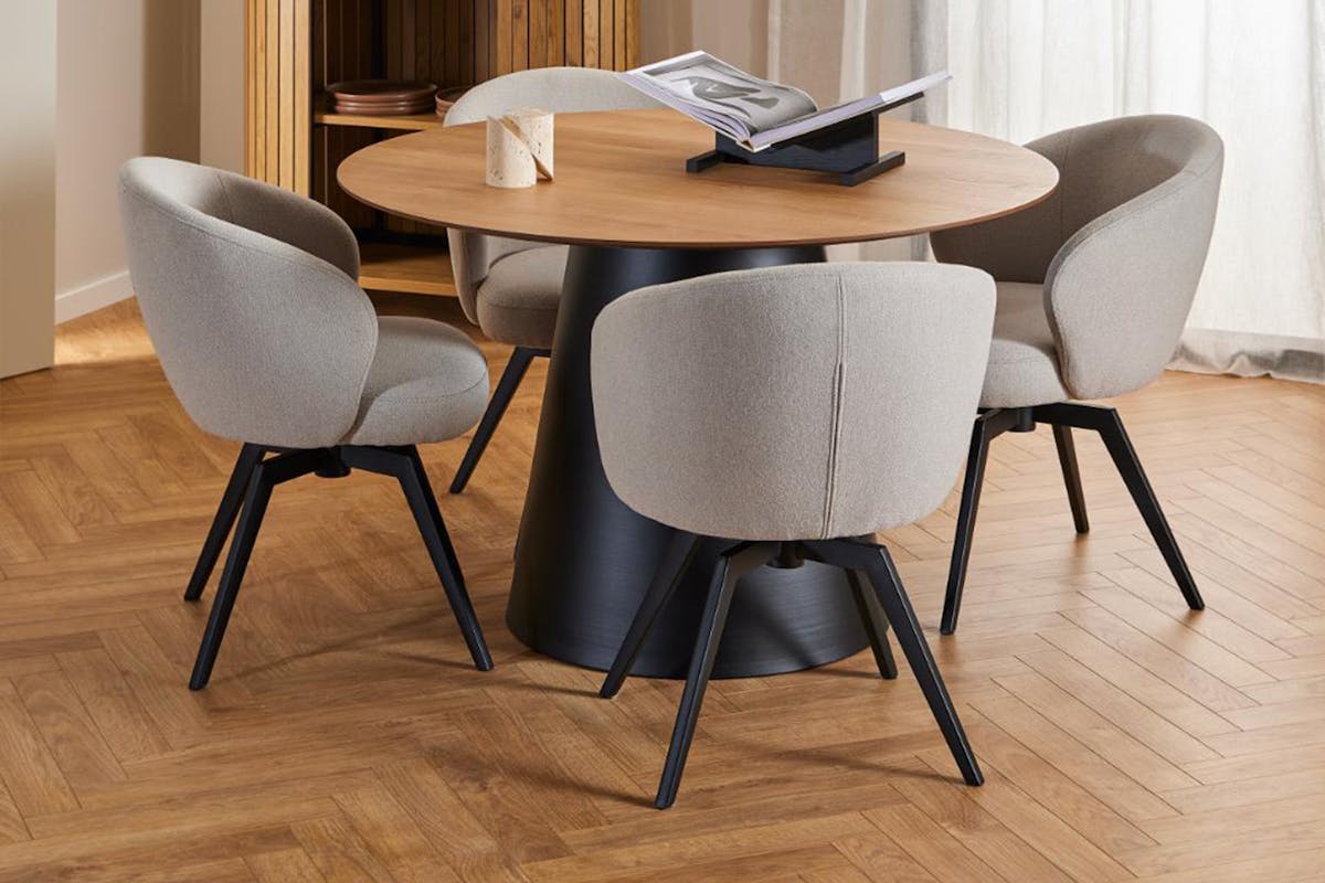 Darlene Dining Chair | Swivel | Taupe-2