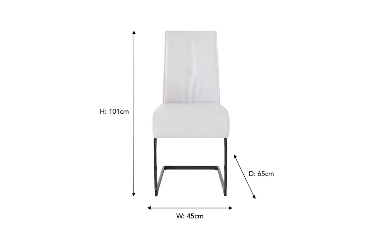 Naples Dining Chair | White-9