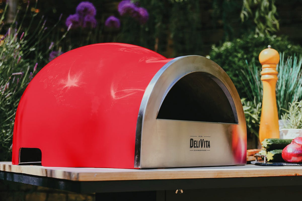 DeliVita Wood Fired Oven | Chilli Red-2