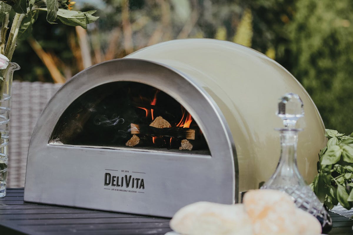 DeliVita Wood Fired Oven | Olive Green-2