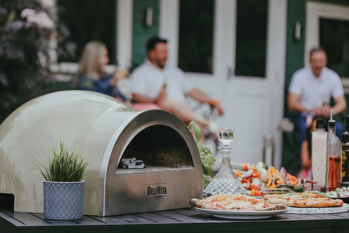 DeliVita Wood Fired Oven | Olive Green-7