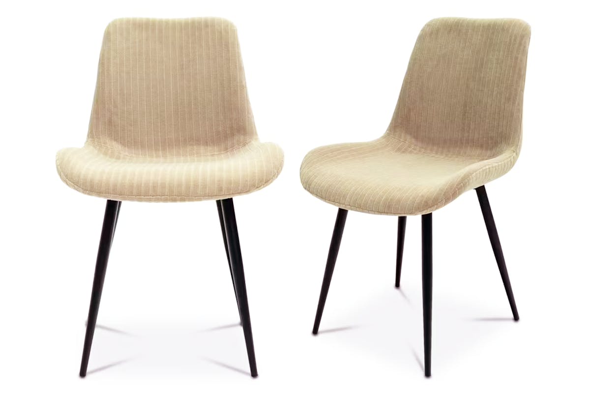 Dillon Dining Chairs | Fabric | Cream | Set of 2-3