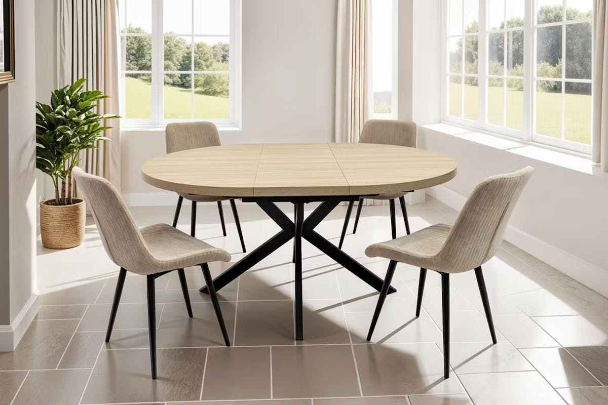Dillon Dining Chairs | Fabric | Cream | Set of 2-2
