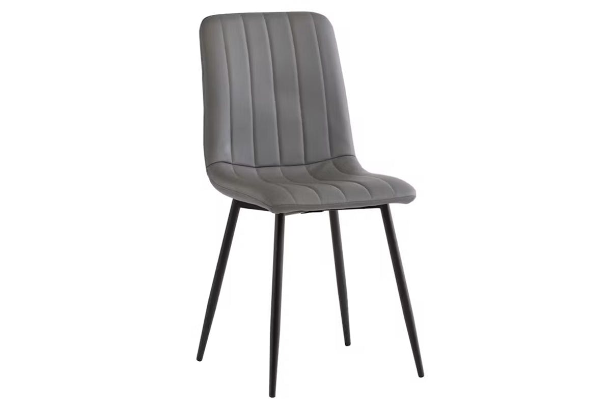 Dining Chairs | Leather | Grey | Set of 4-3