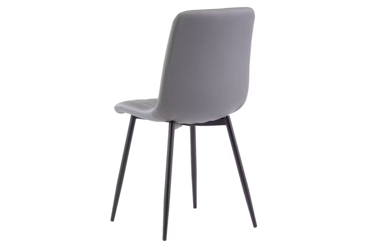 Dining Chairs | Leather | Grey | Set of 4-4