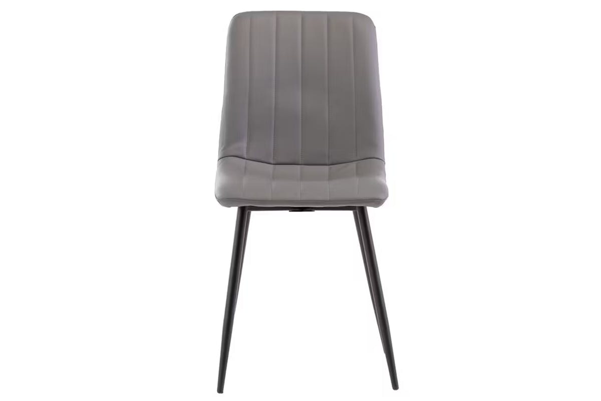 Dining Chairs | Leather | Grey | Set of 4