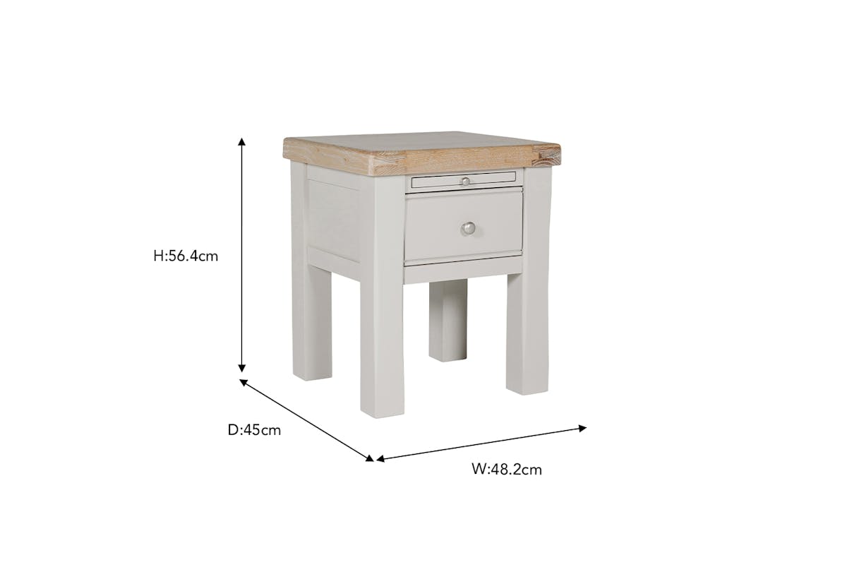 Winnie Lamp Table | White/Natural-3