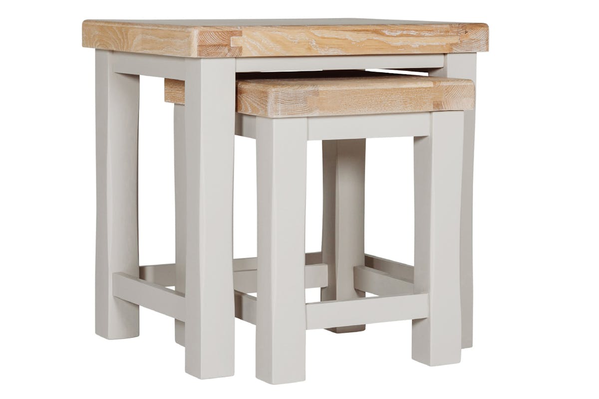 Winnie Nest of Tables | White/Natural | Set of 2-2