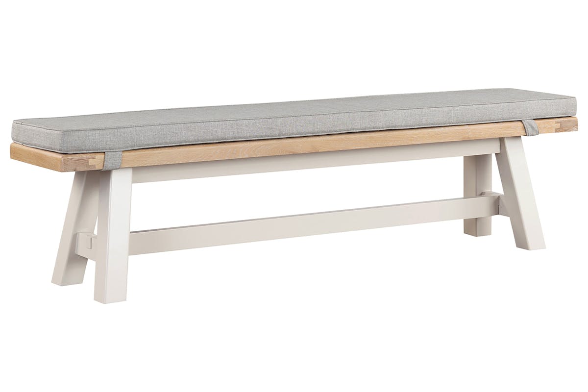 Winnie Bench| Fabric Cushion | Natural/Taupe-6