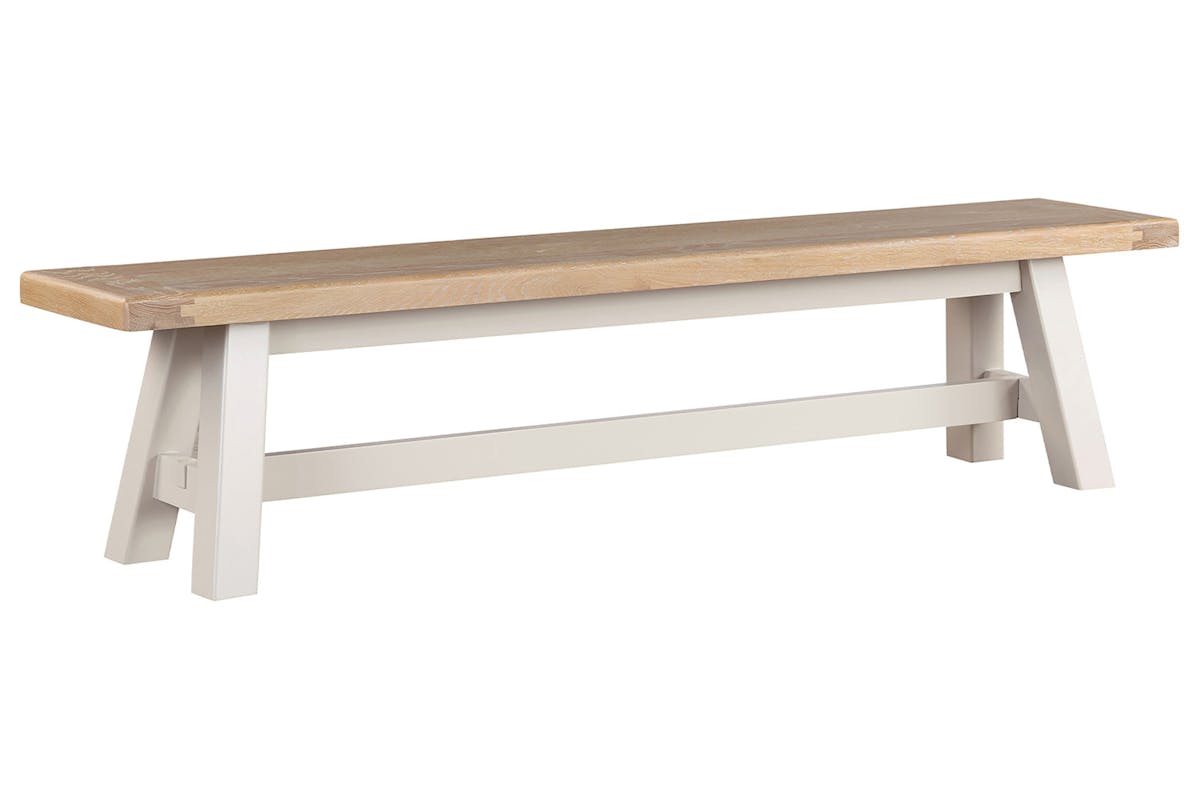 Winnie Bench| Fabric Cushion | Natural/Taupe-5
