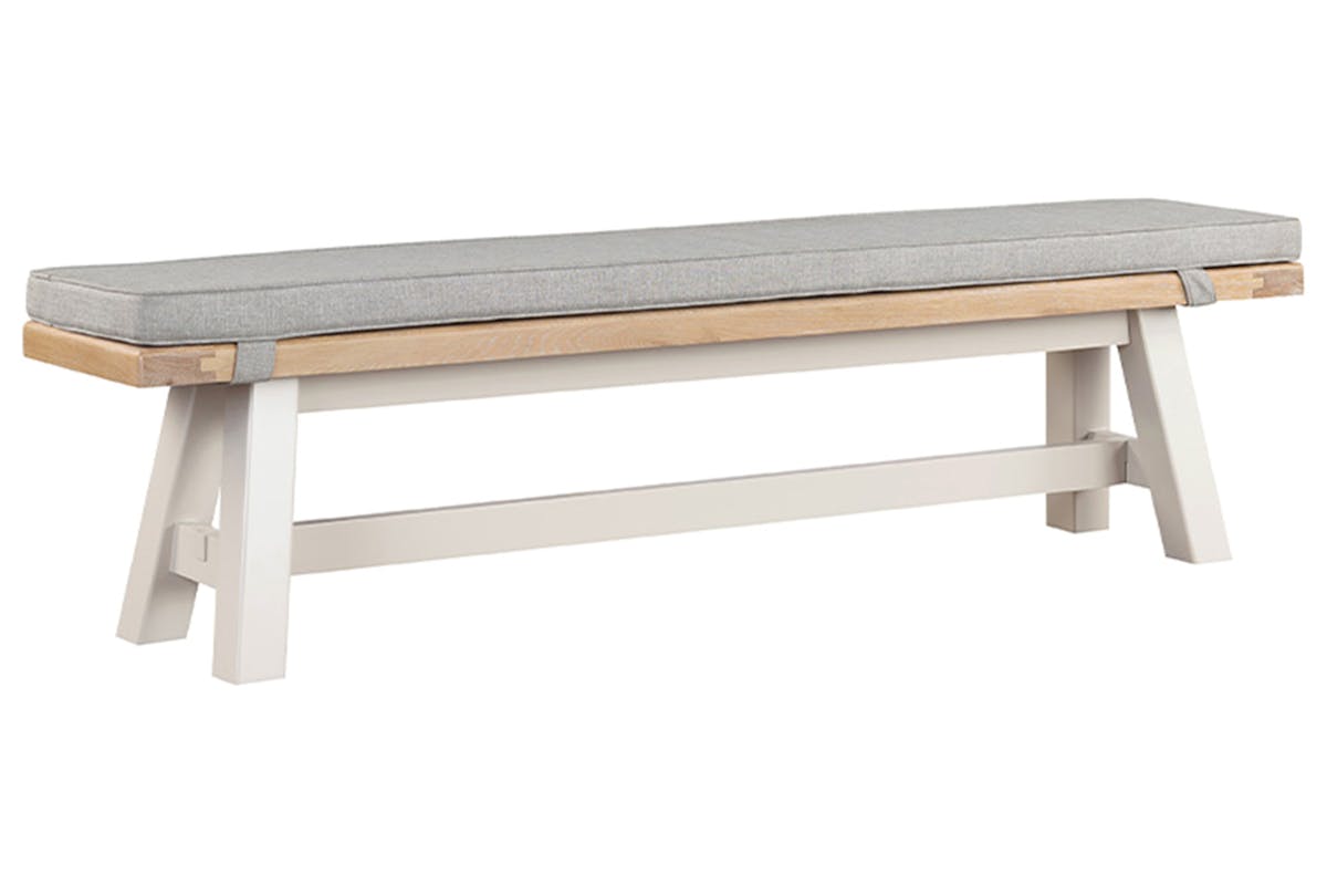 Winnie Bench| Fabric Cushion | Natural/Taupe-7