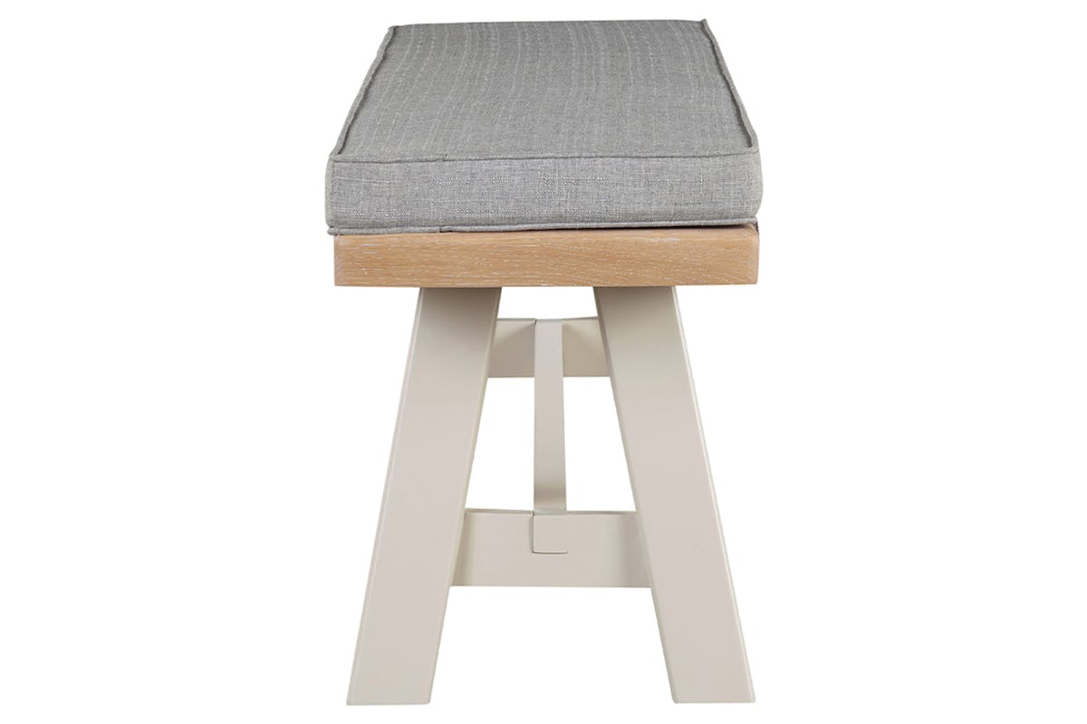 Winnie Bench| Fabric Cushion | Natural/Taupe-11