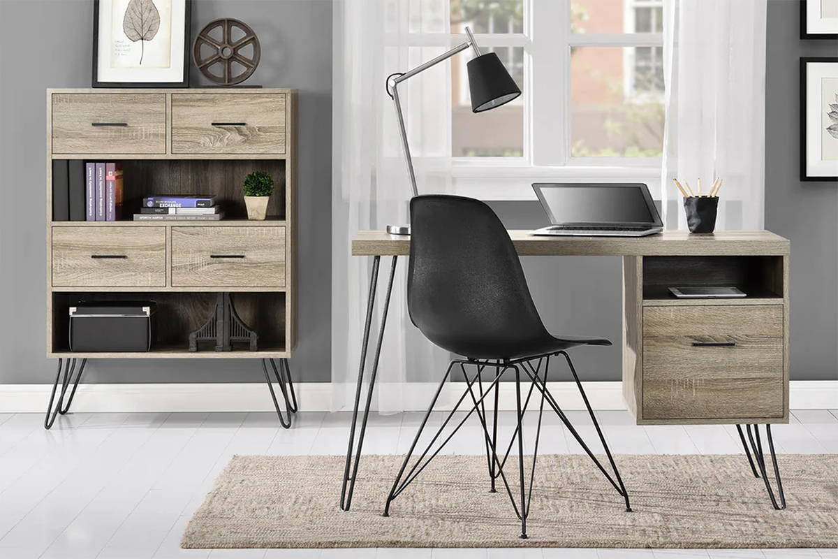 Dorel Landon Desk | Grey Oak-2