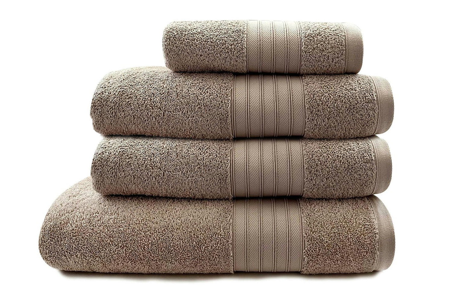 Cotton Terry Towel Set (Hand + Bath + Bath Sheet) - Dove
